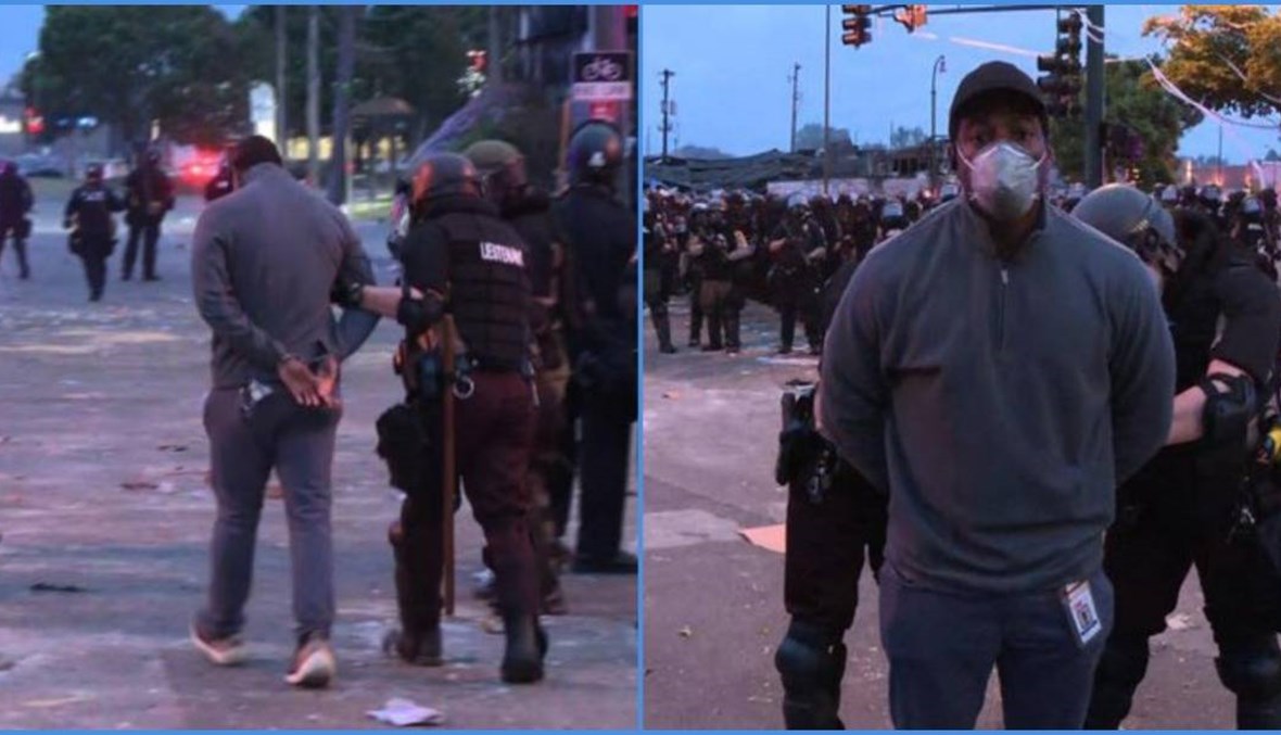 شرطة مينيابوليس تفرج عن مراسل "سي. إن. إن" بعد احتجازه خلال تغطية الاحتجاجات