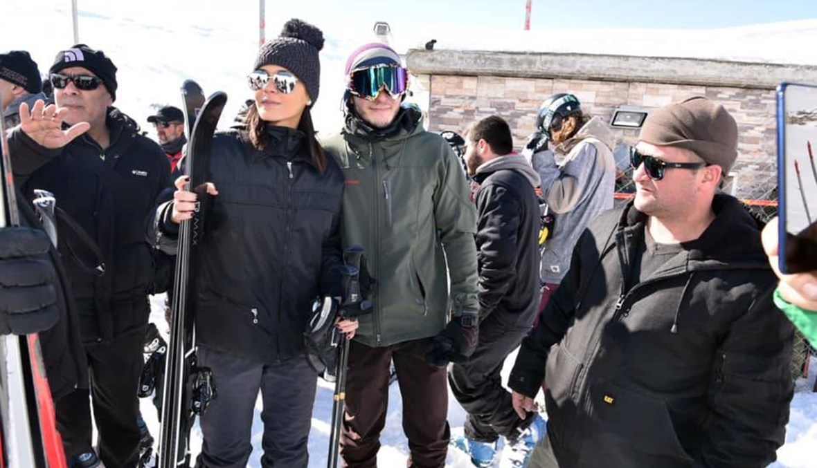 بالصور: مؤسسة "جبل الأرز" تدعم موسم التزلج... وستريدا جعجع تتابع العمل