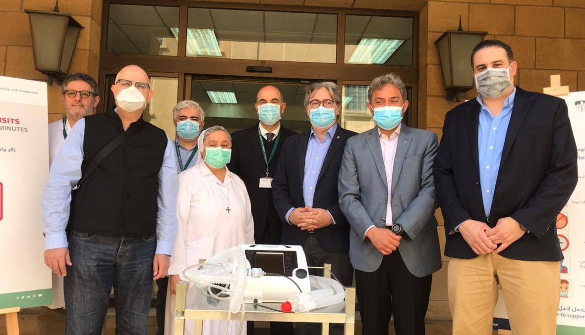 "روتاري بيروت سيدرز" يتبرّع بأجهزة تنفّس لعدد من المستشفيات