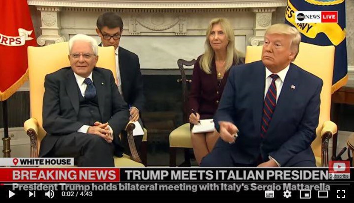 "لحظة استغراب وذهول المترجمة الإيطاليّة خلال لقاء ترامب وماتاريلا"؟ FactCheck#