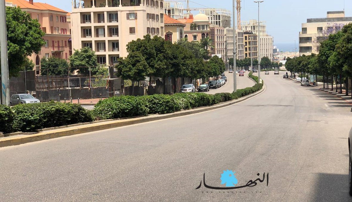 المشهد بالصور والفيديو- شوارع بيروت خالية من المارة.... التزام بالإقفال العام ودوريات أمنية