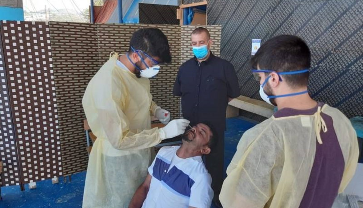 انطلاق حملة فحوص الـPCR لنازحين في مجمع الأوزاعي في صيدا
