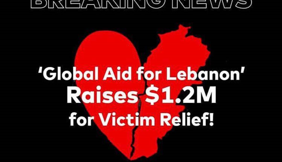 حملة "Global Aid For Lebanon" تجمع أكثر من مليون دولار لمُساعدة أهالي بيروت