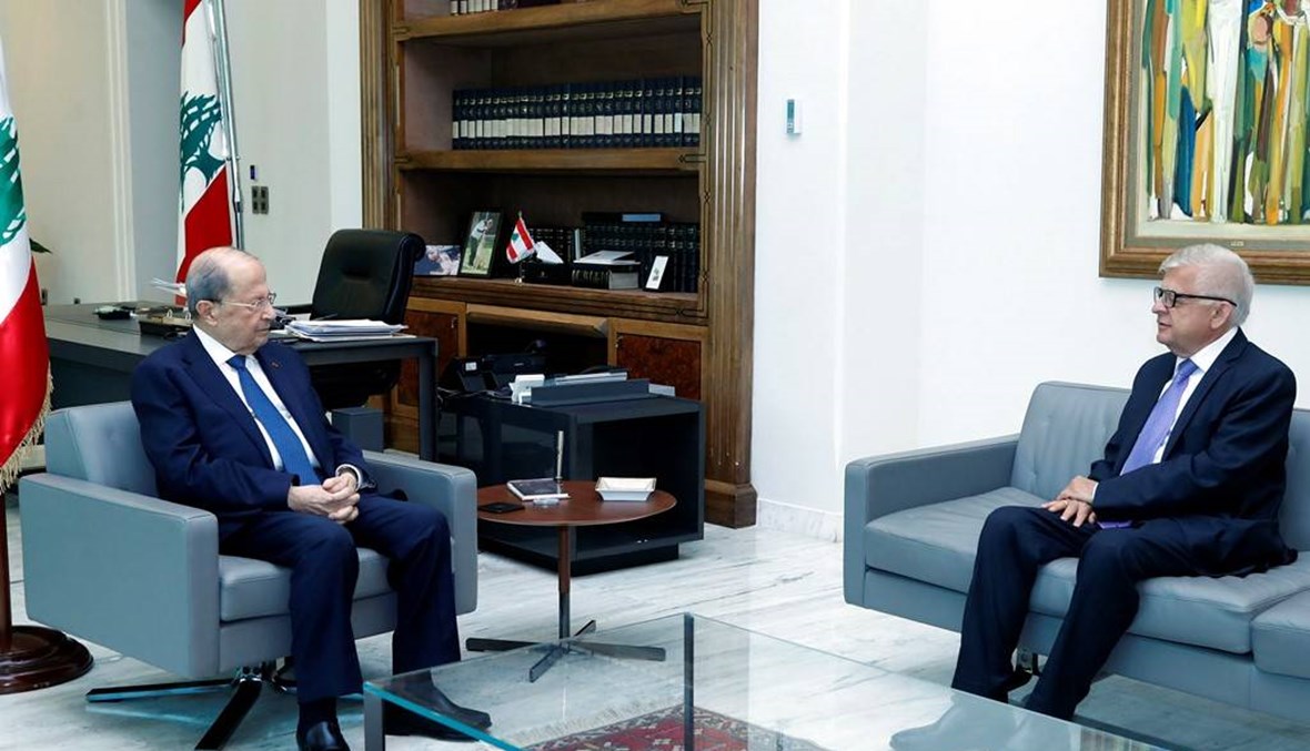 زاسبكين التقى عون في بعبدا ناقلاً إليه موقف القيادة الروسية من التطورات اللبنانية الراهنة