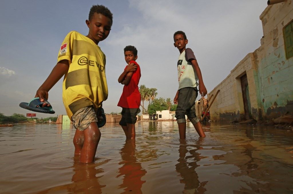 فيضانات في السودان (أ ف ب).