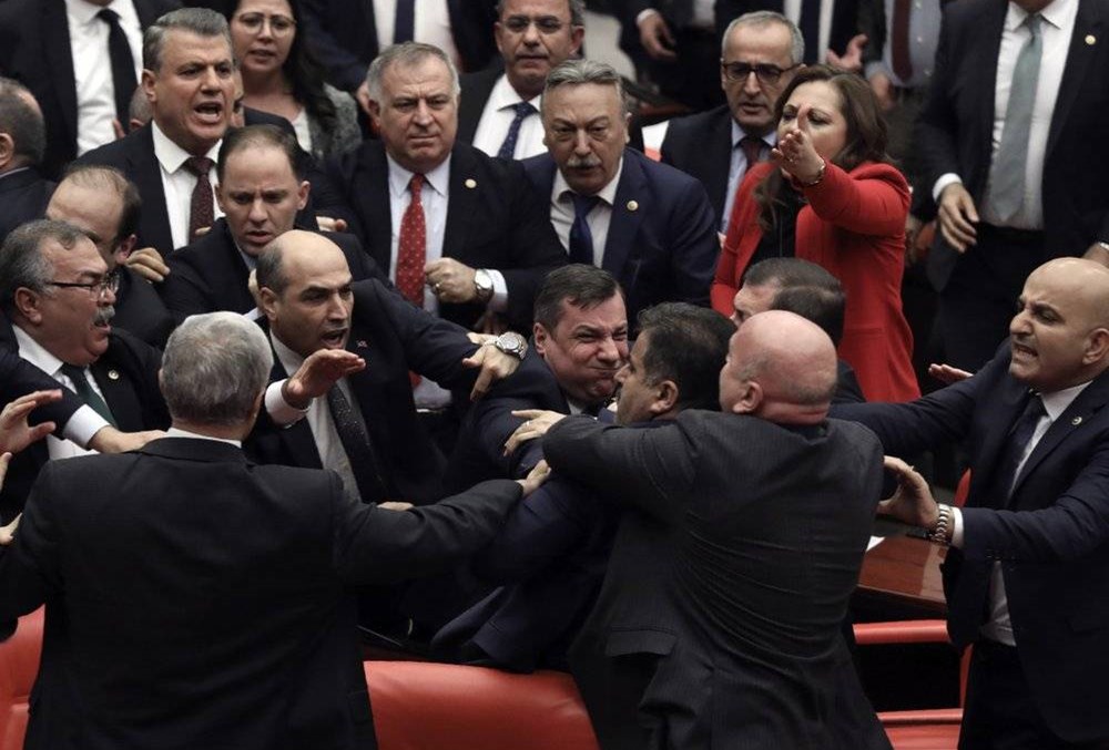 Brawl erupts in Turkey’s parliament over Syria involvement