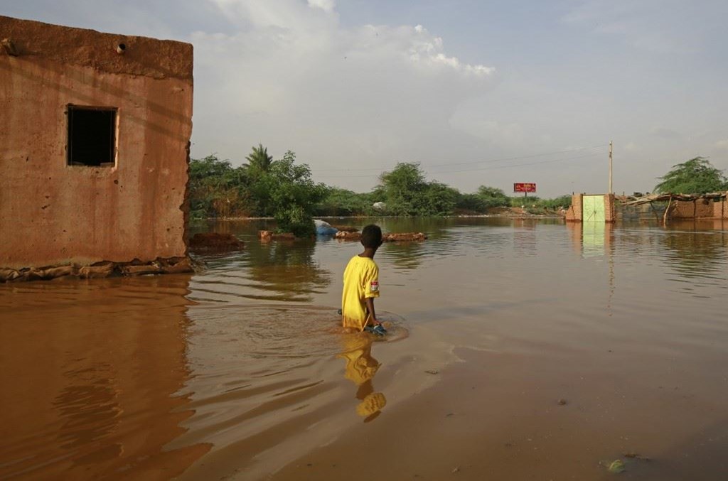 فيضانات السودان (أ ف ب).