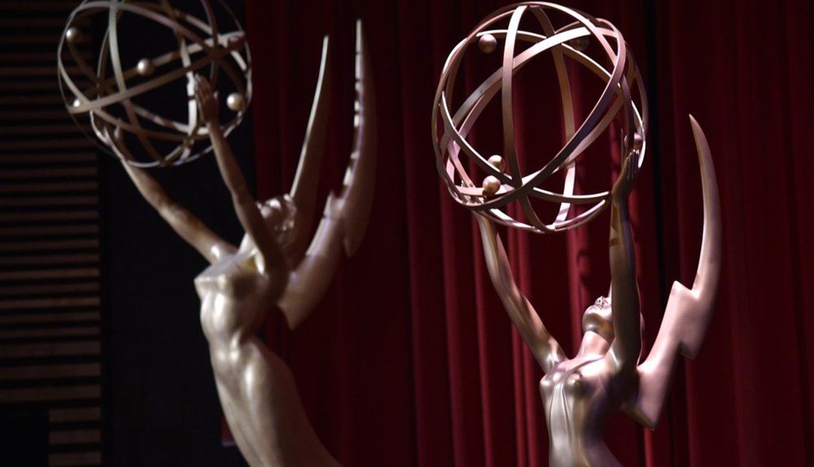  Emmy statues appear on stage at the 70th Primetime Emmy Nominations Announcements at the Television Academy's Saban Media Center, in Los Angeles on  July 12, 2018. (AP Photo)