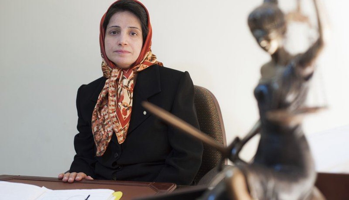 In this Nov. 1, 2008 file photo, Iranian human rights lawyer Nasrin Sotoudeh, poses for a photograph in her office in Tehran, Iran. (AP Photo)