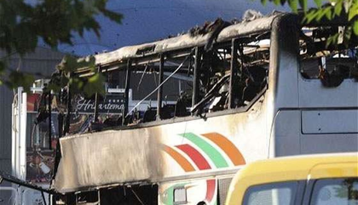 الحافلة الاسرائيلية التي استهدفت في العام 2012 في بلغاريا (ا ف ب)