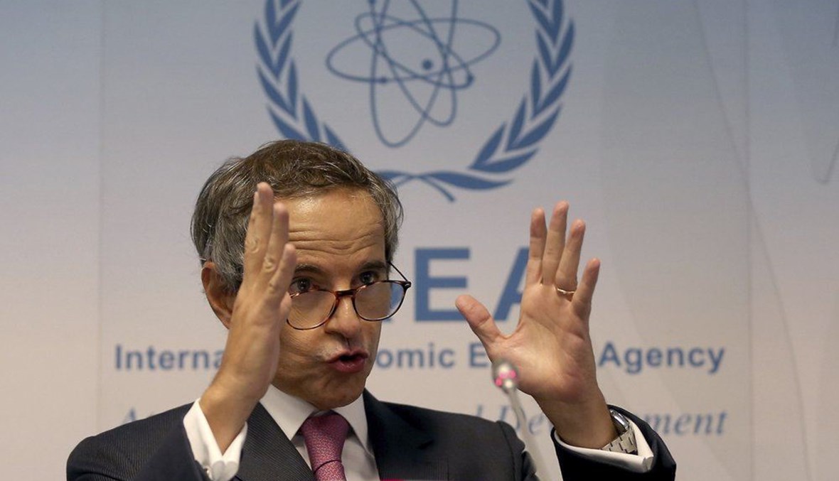 Director General of International Atomic Energy Agency, IAEA, Rafael Mariano Grossi from Argentina, addresses the media during a news conference, on Monday, Sept. 14, 2020. (AP Photo)