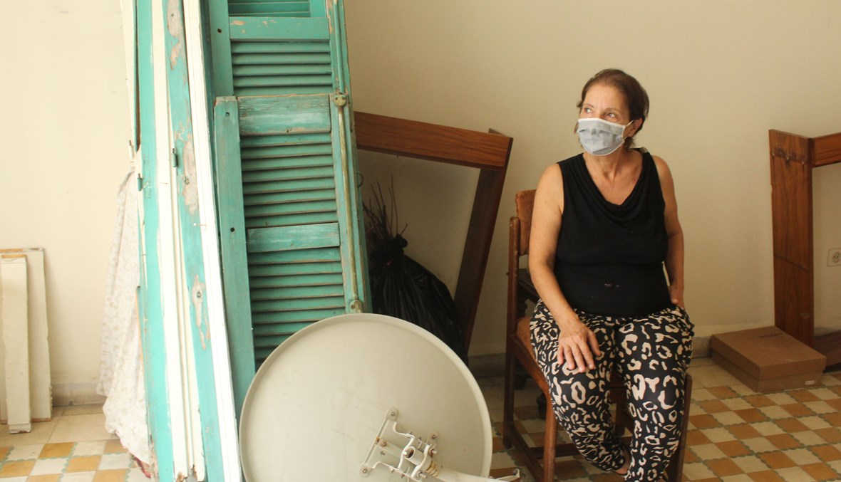 Nohad- 67 years old- Sitting in her house in Mar Mikael. (Annahar)