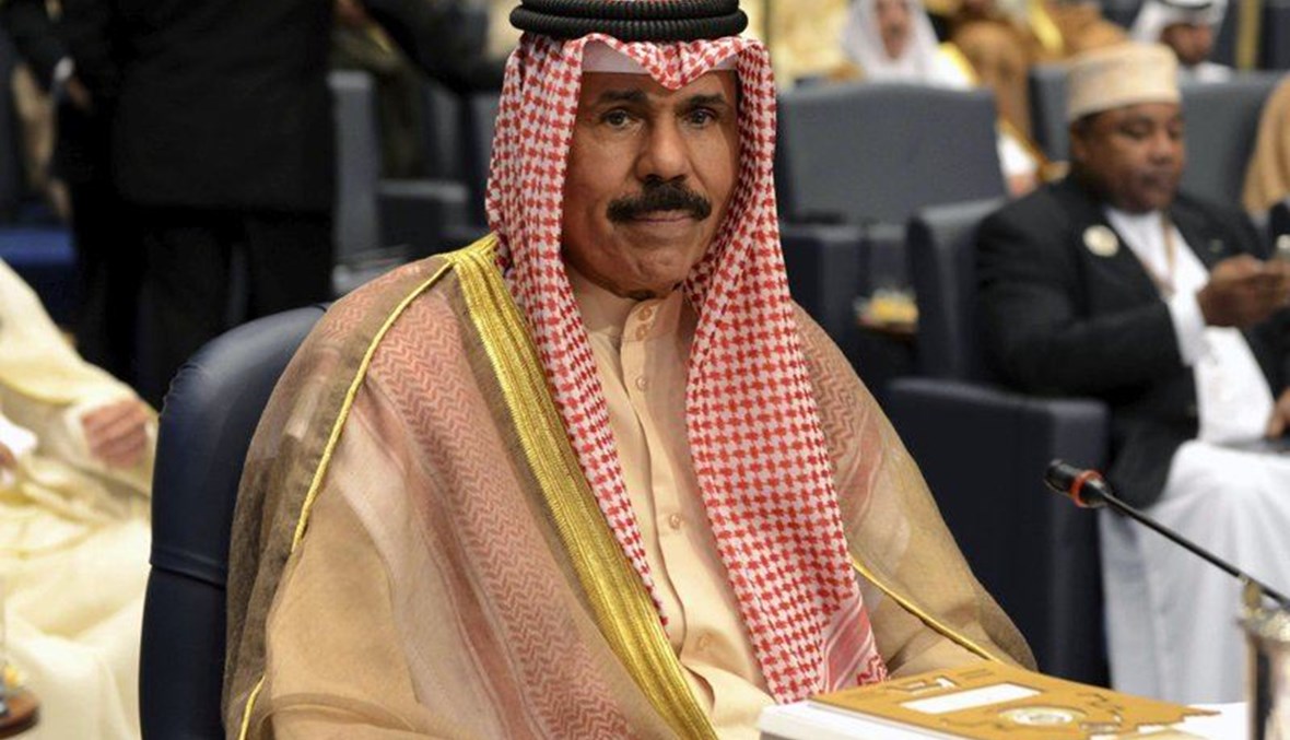 Kuwait's Crown Prince Sheik Nawaf Al-Ahmad Al-Jaber Al-Sabah attends the closing session of the 25th Arab Summit in Bayan Palace in Kuwait City. (AP Photo)
