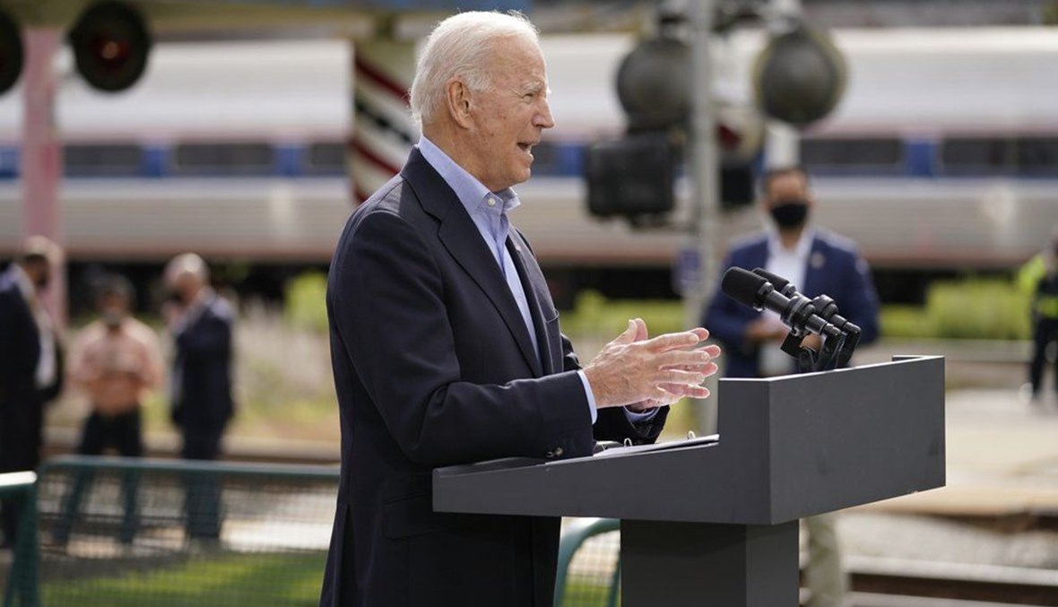 Democratic presidential candidate former Vice President Joe Biden speaks at Amtrak's Cleveland Lakefront train station, Wednesday, Sept. 30, 2020, in Cleveland. Biden is on a train tour through Ohio and Pennsylvania today. (AP Photo)