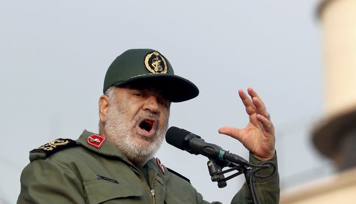 Chief of Iran's Revolutionary Guard Gen. Hossein Salami speaks at a pro-government rally, in Tehran, Iran on Nov. 25, 2019. (AP Photo)