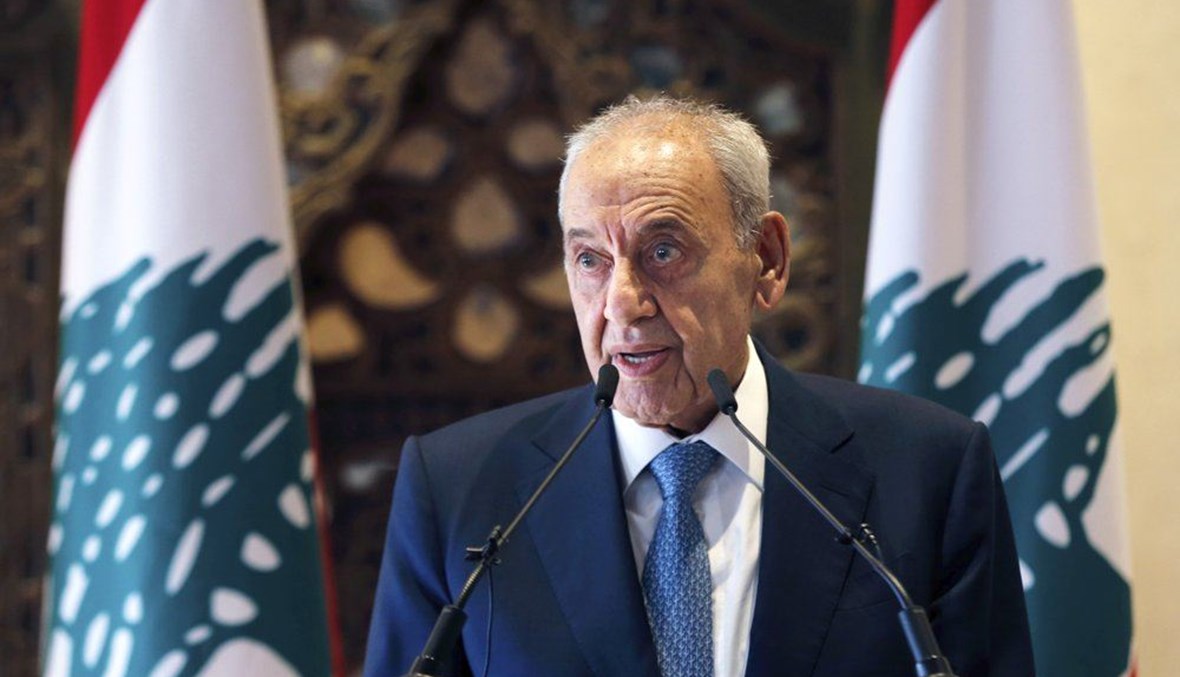 Lebanese Parliament Speaker Nabih Berri, speaks during a news conference, in Beirut, Lebanon. (AP Photo)