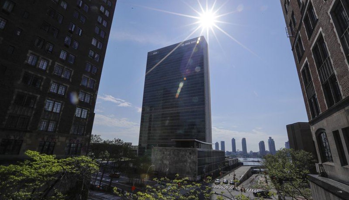 parse traffic due to coronavirus, moves past the United Nations headquarters Friday, May 15, 2020, New York. (AP Photo)