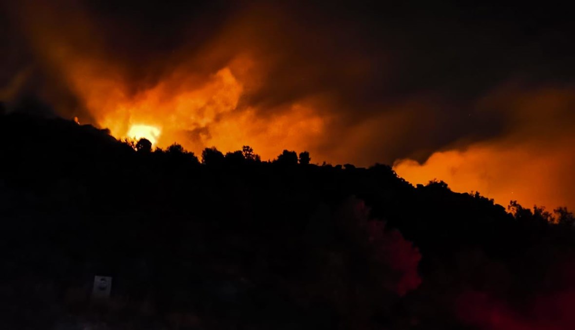 حريق جبل فغري في خراج دوما.
