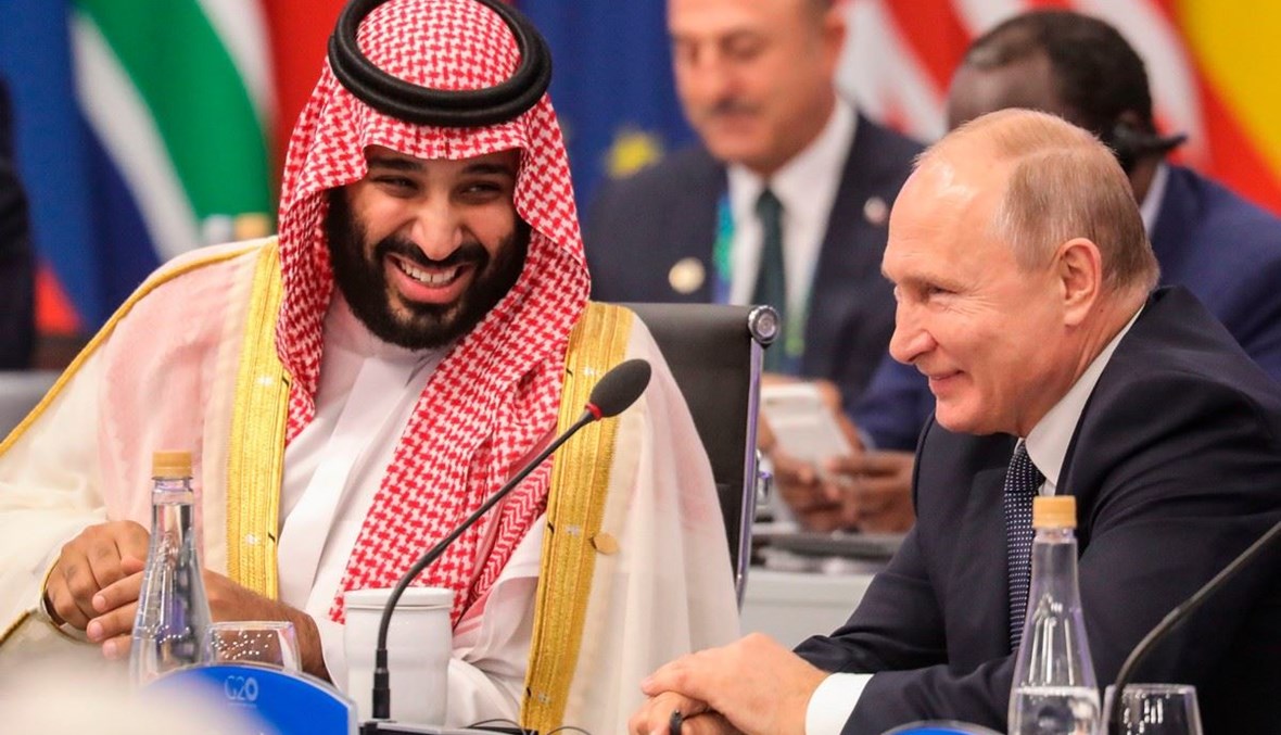 الرئيس الروسي فلاديمير بوتين وولي العهد السعودي الأمير محمد بن سلمان (أ ف ب).