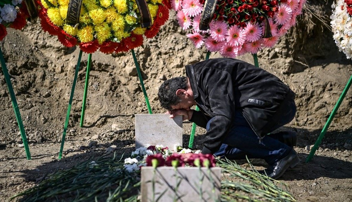 ضحايا القصف الأذربيجاني على أرمينيا (أ ف ب).