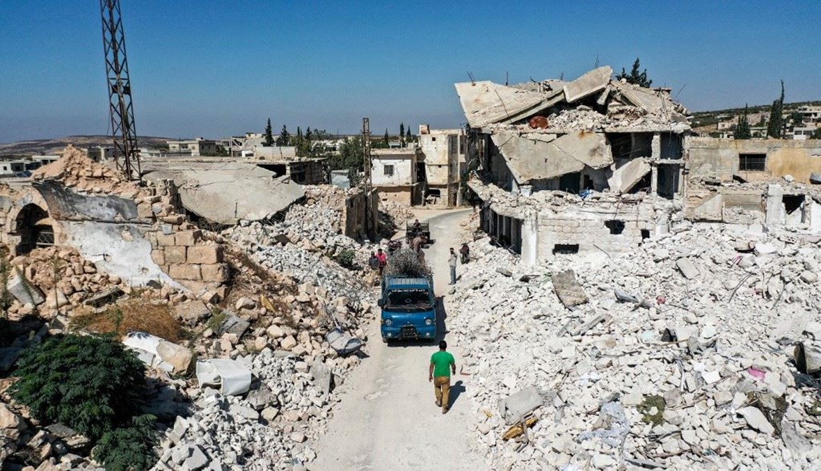 الدمار في إدلب (أ ف ب).