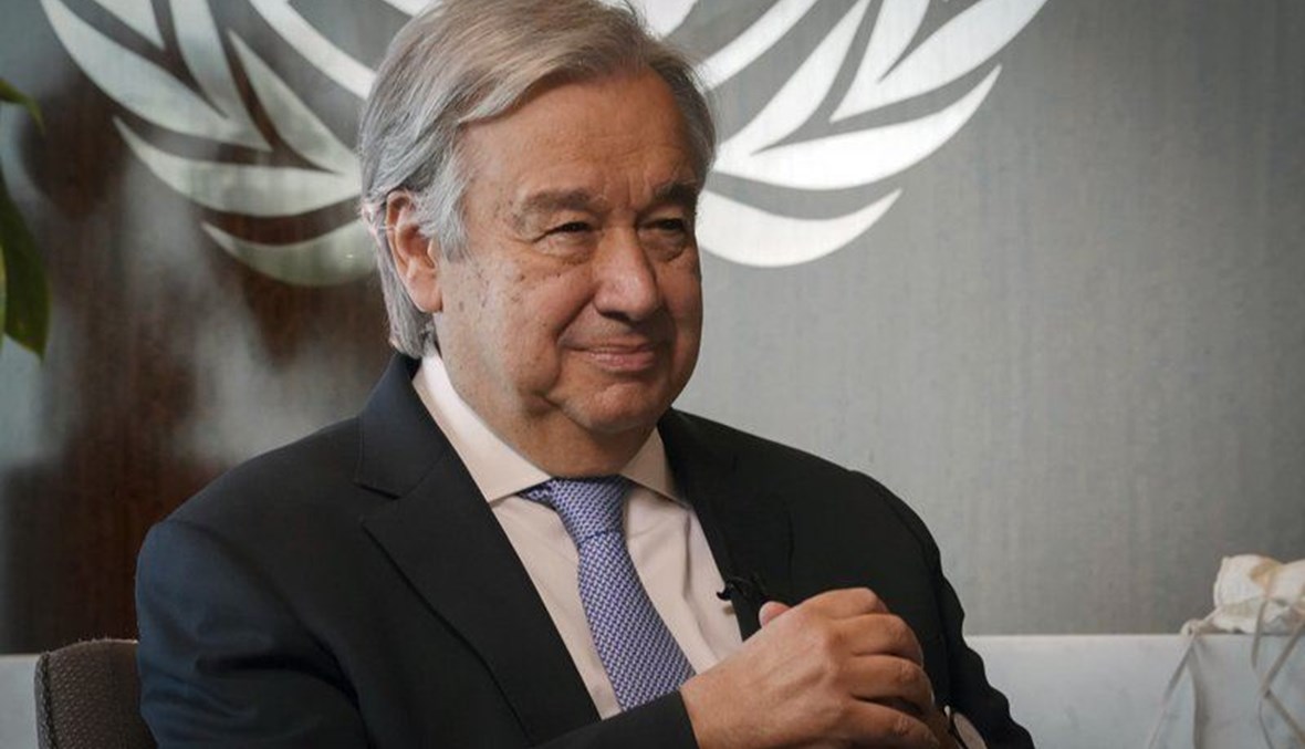 غوتيريس خلال مقابلة معه في مقر الأمم المتحدة (21 ت1 2020، أ ب). 