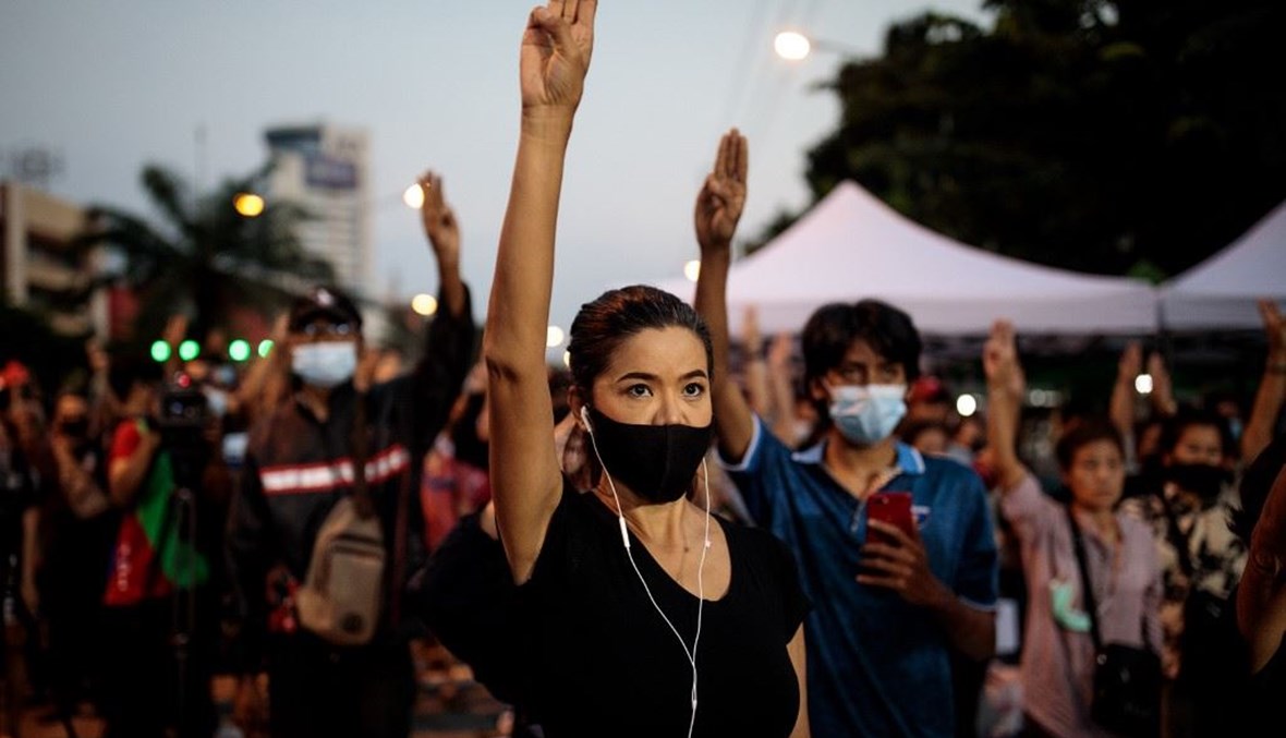 الاحتجاجات في تايلاند (أ ف ب). 