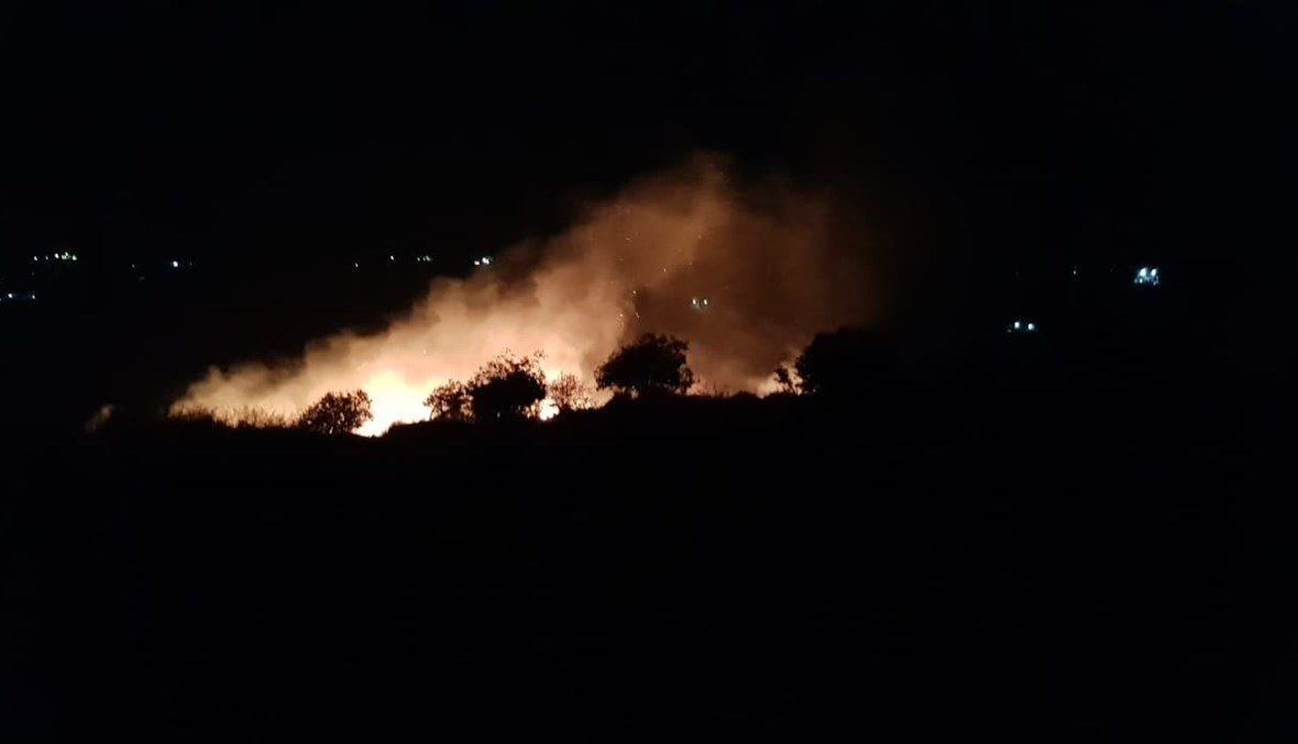 مشهد الحرائق في لبنان.