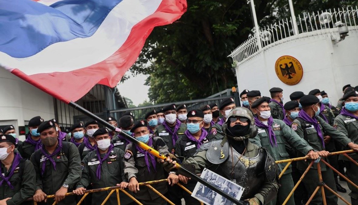 تظاهرات في تايلاند (أ ف ب).