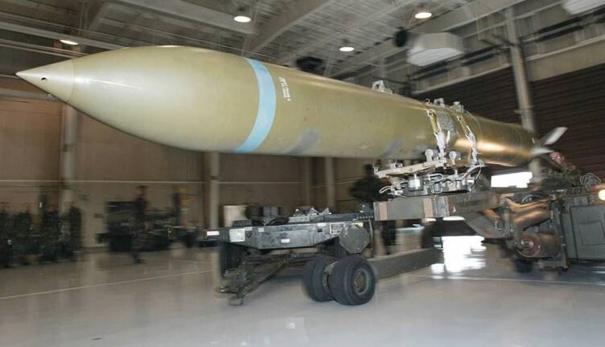 صورة من الأرشيف لقنبلة من نوع GBU-37 "جي بي يو - 37" الاميركية الصنع لضرب المواقع المحصنة.