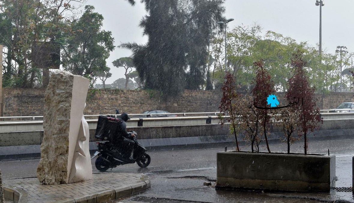 أمطار غزيرة في بيروت (حسام شبارو).