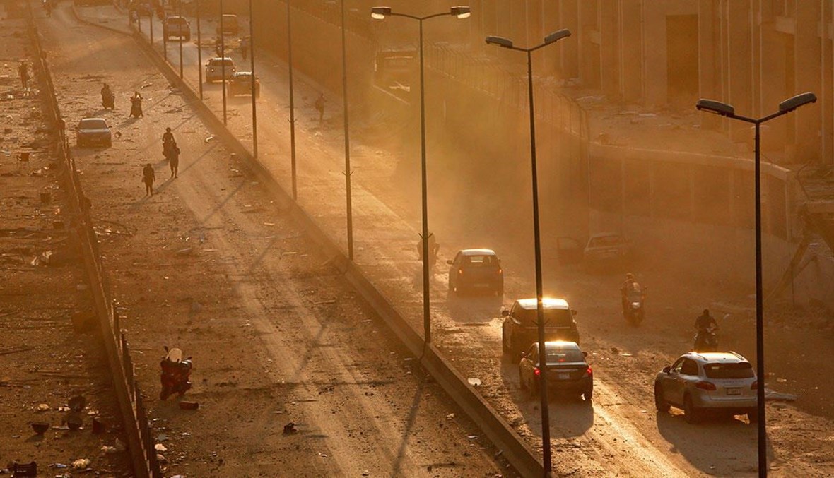 صورة لأحد شوارع بيروت بعيد انفجار المرفأ