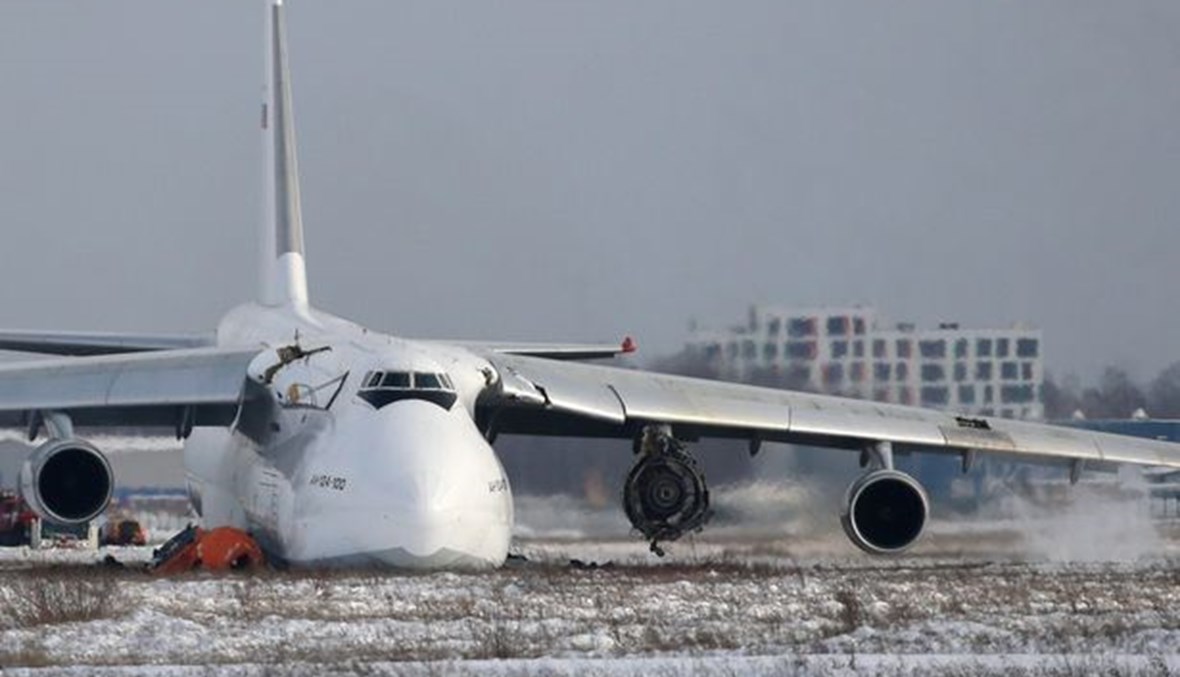 انزلاق طائرة بعد هبوط اضطراري في منطقة روسيّة.