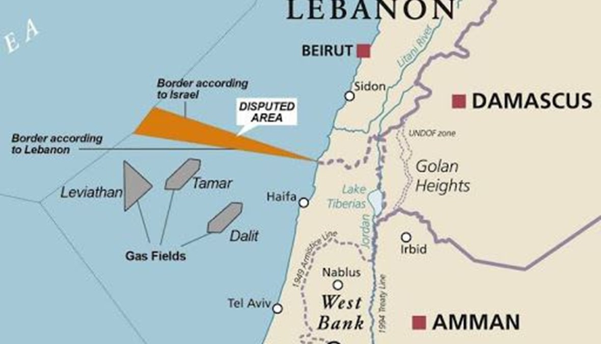 لبنان يرد على اسرائيل في شأن حدوده البحرية