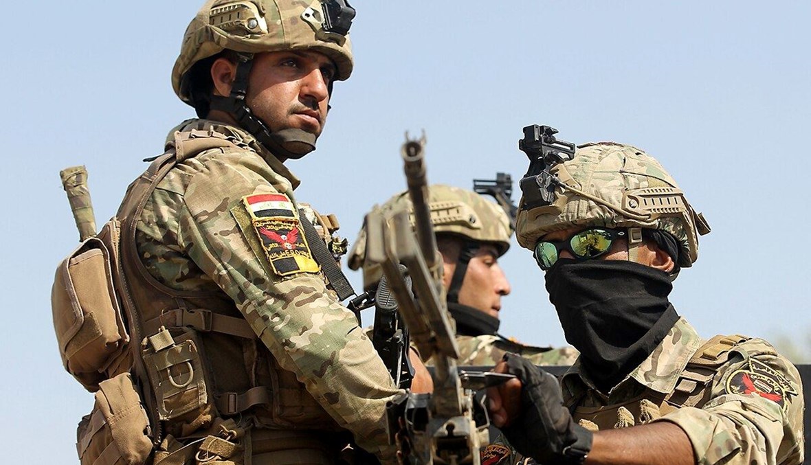 قوات الرد السريع العراقية شمال بغداد (أ ف ب).