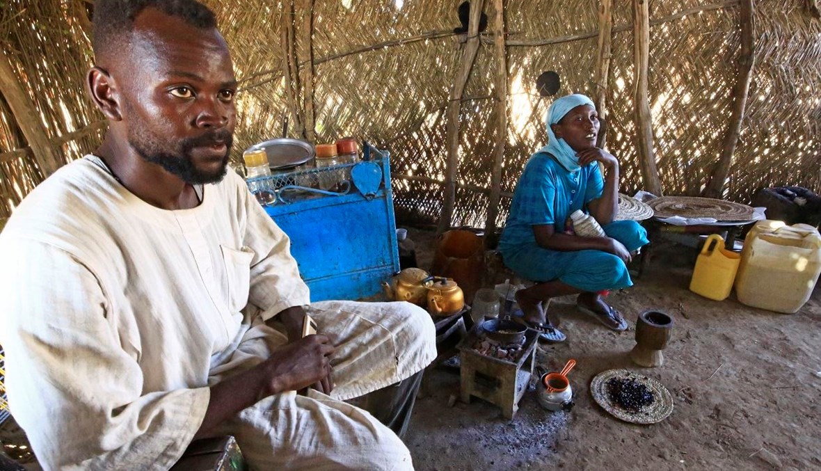 مخيّم للاجئين الإثيوبيين في السودان (أ ف ب).
