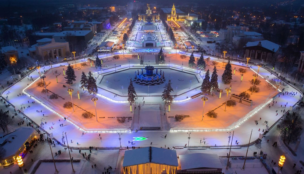 أكبر حلبة للتزلج في موسكو.