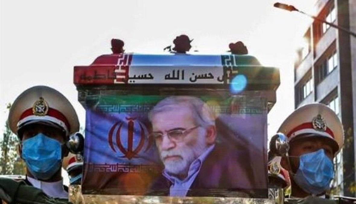 مراسم تشييع جثمان العالم الإيراني محسن فخري زاده في مشهد