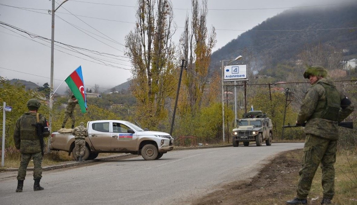 القوات الأذربيجانية في كراباخ (أ ف ب).