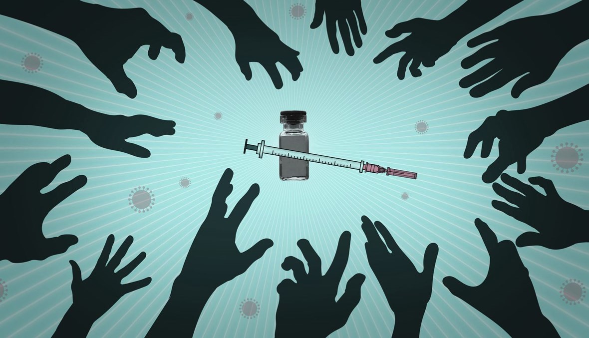 رسم تعبيري لوكالة "أ ب" عن السباق للحصول على اللقاح ضد فيروس كورونا