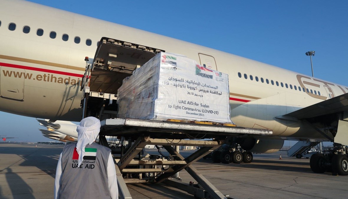 المساعدات الاماراتية المرسلة الى السودان (وكالة انباء الامارات). 