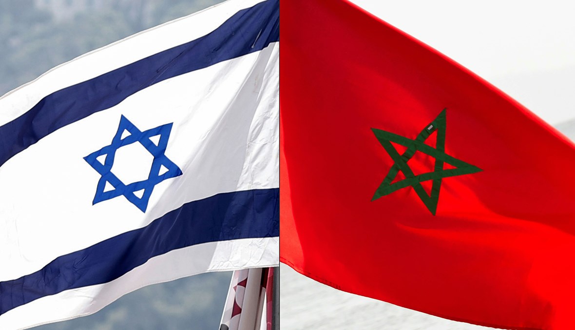 العلمان المغربي والإسرائيلي (أ ف ب).