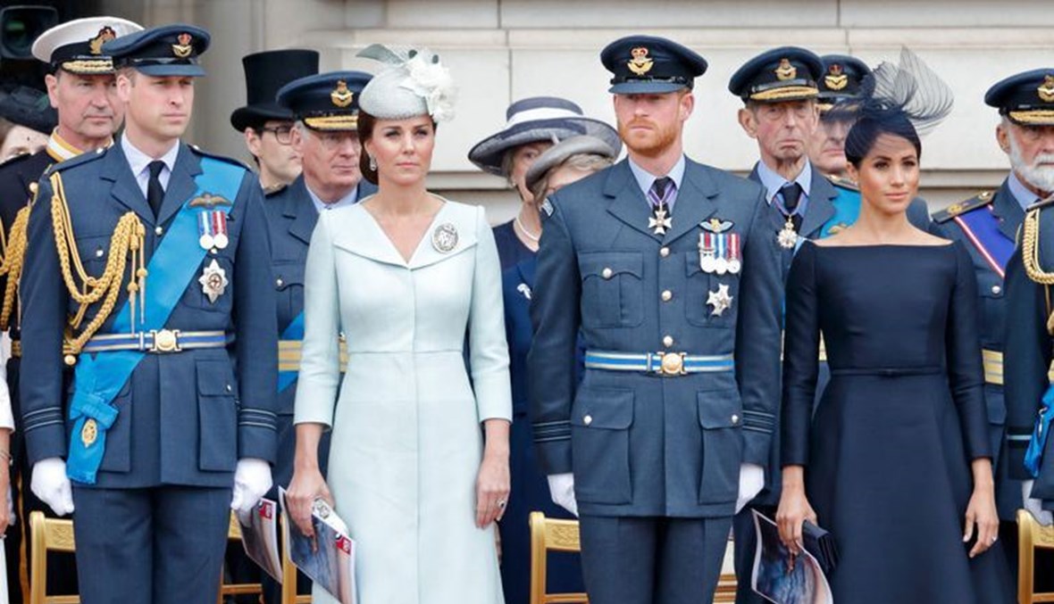 الأمير هاري والأمير وليم مع زوجتيهما.