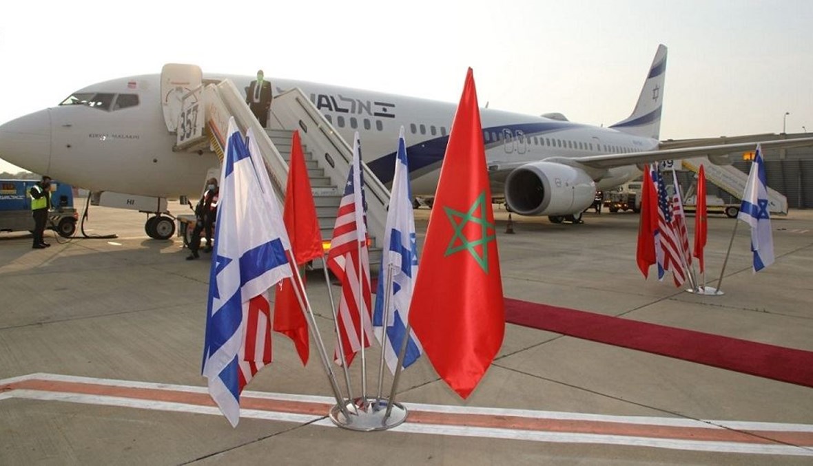  أول طائرة تجارية مباشرة من تل أبيب إلى الرباط.