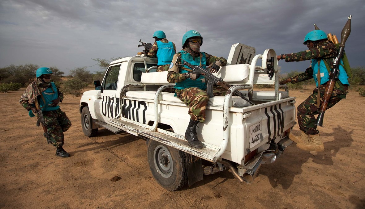 قوات حفظ السلام في دارفور (أ ف ب).