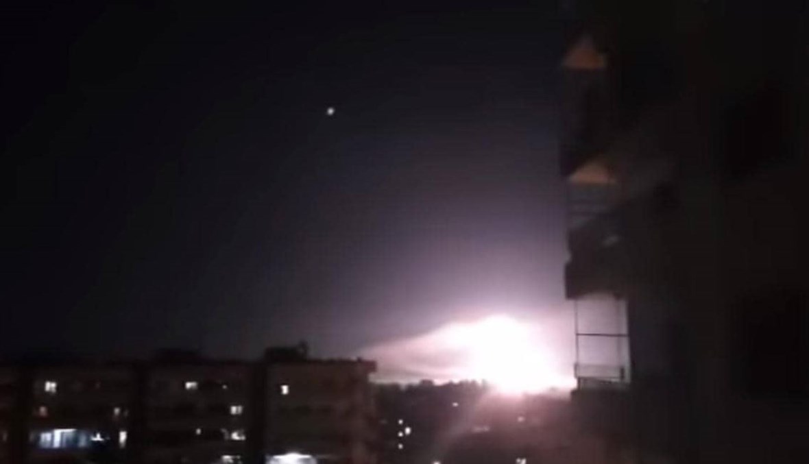 القصف الإسرائيلي على مصياف السورية.