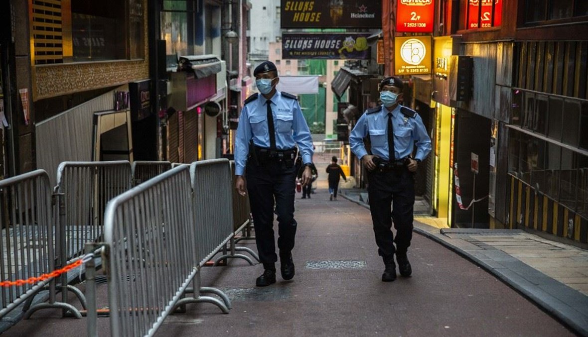عناصر شرطة في هونغ كونغ (ا ف ب)