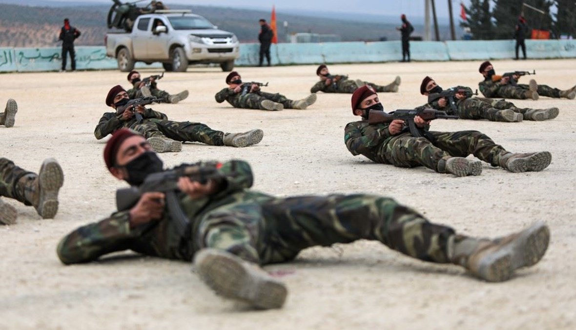 مقاتلون أتراك في سوريا (أ ف ب).