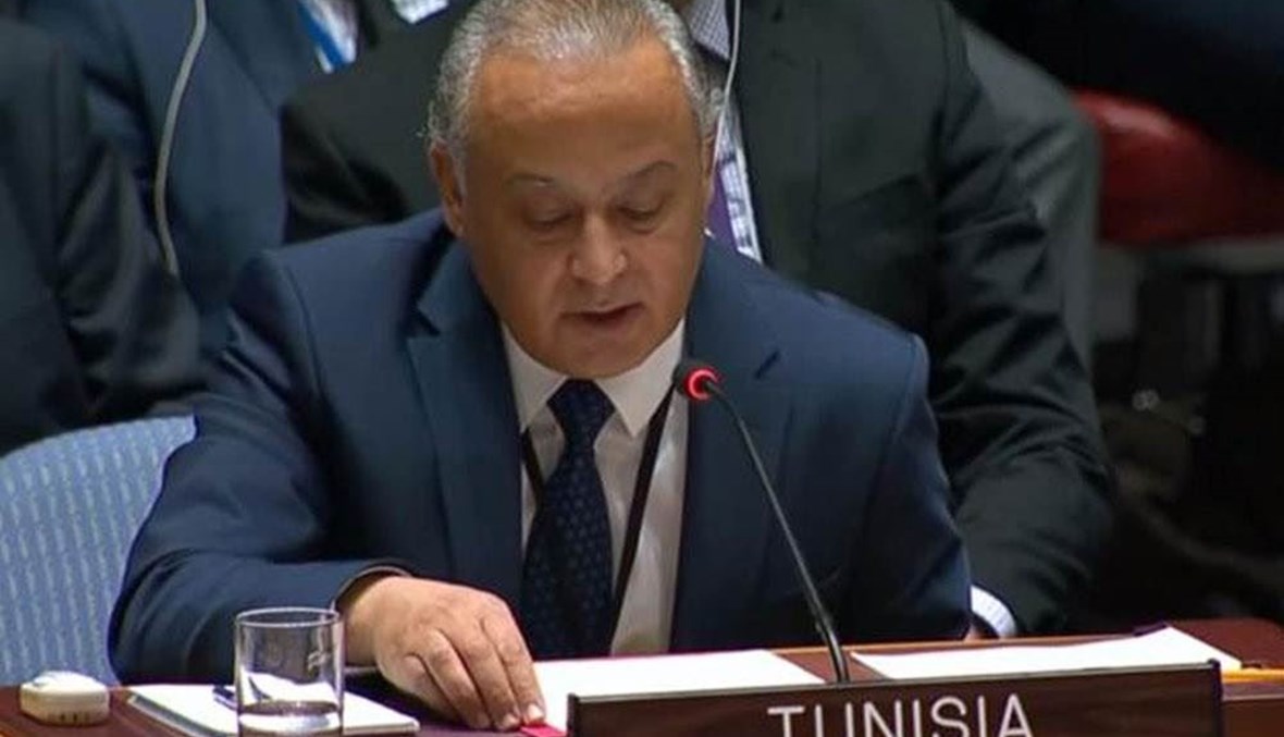 المندوب التونسي لدى الأمم المتحدة السفير طارق الأدب في صورة من الارشيف.   