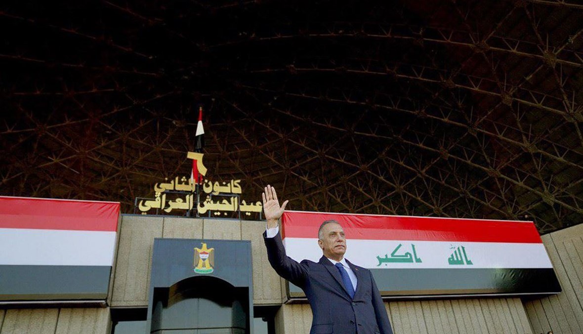 رئيس الوزراء العراقي في عيد الجيش  (ا ف ب)